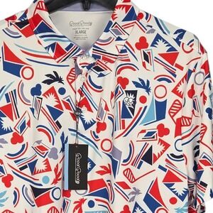 Good‎ Good Golf Polo Mens XL Red White Blue Performance Shirt "Proud & True" NWT